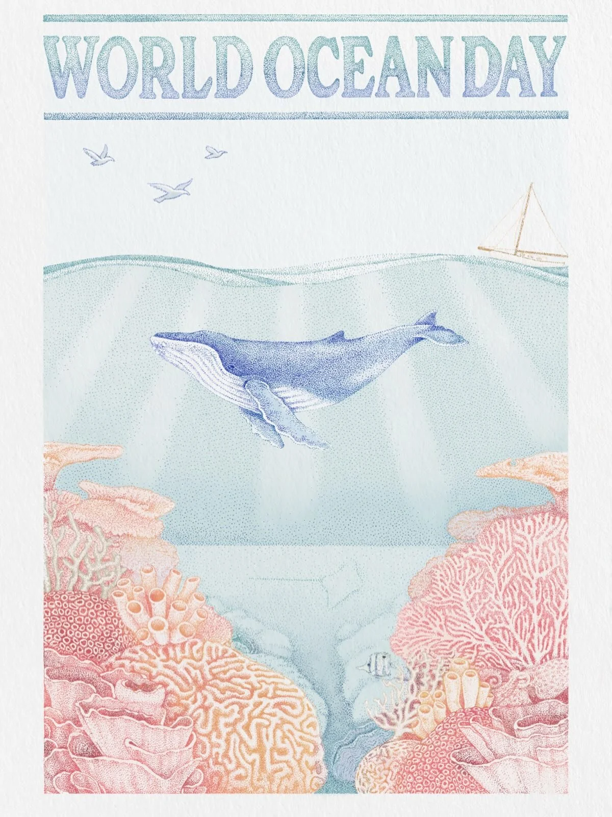 Happy World Ocean Day! The sea has always been my happy place. I hope every day can be ocean day, and that we learn to protect all those within it 🐋 🦈 🐟 🦑 🦀 🦞 

#worldoceanday