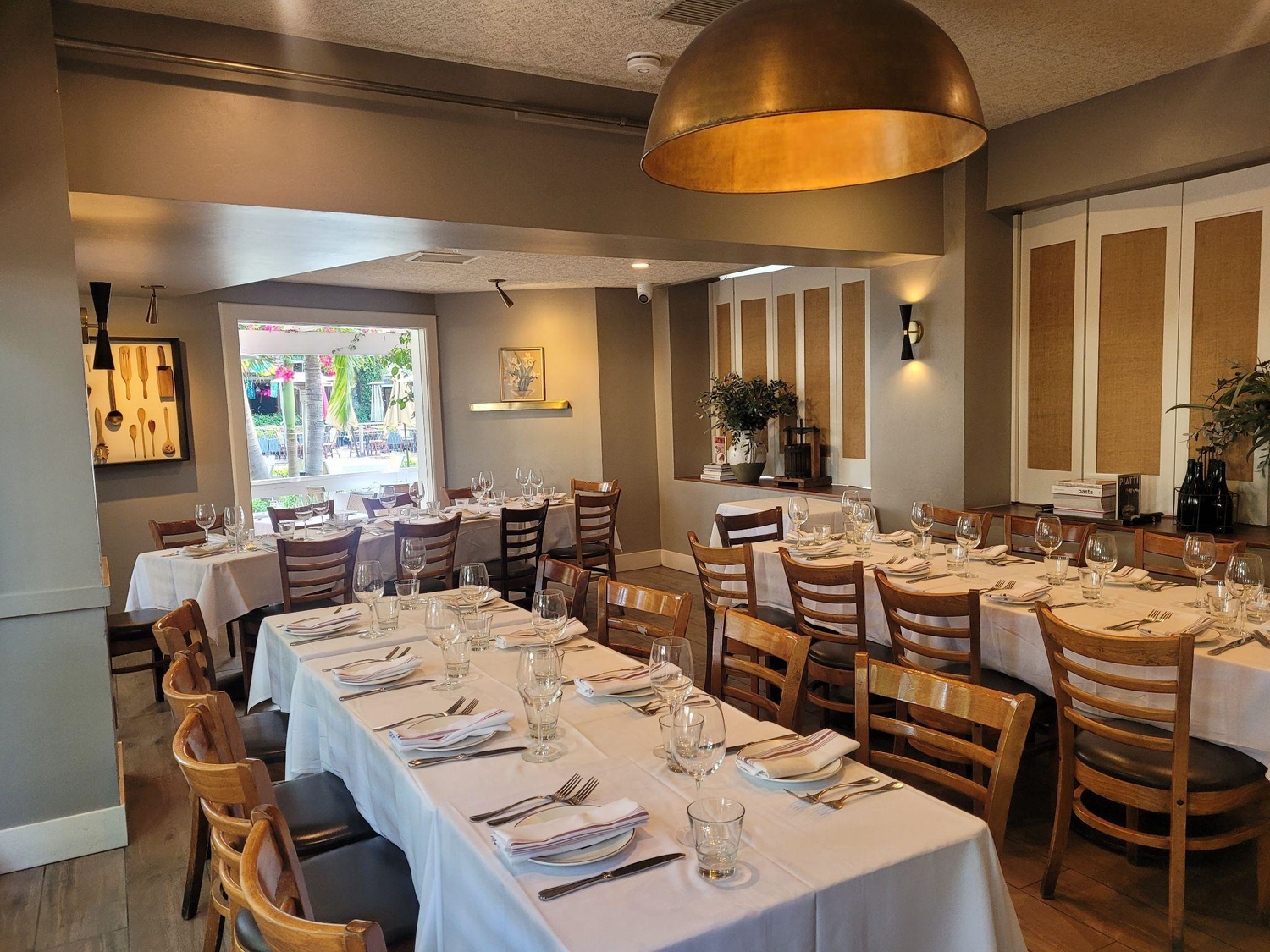 Indoor Garden Room at Piatti La Jolla set for a private event