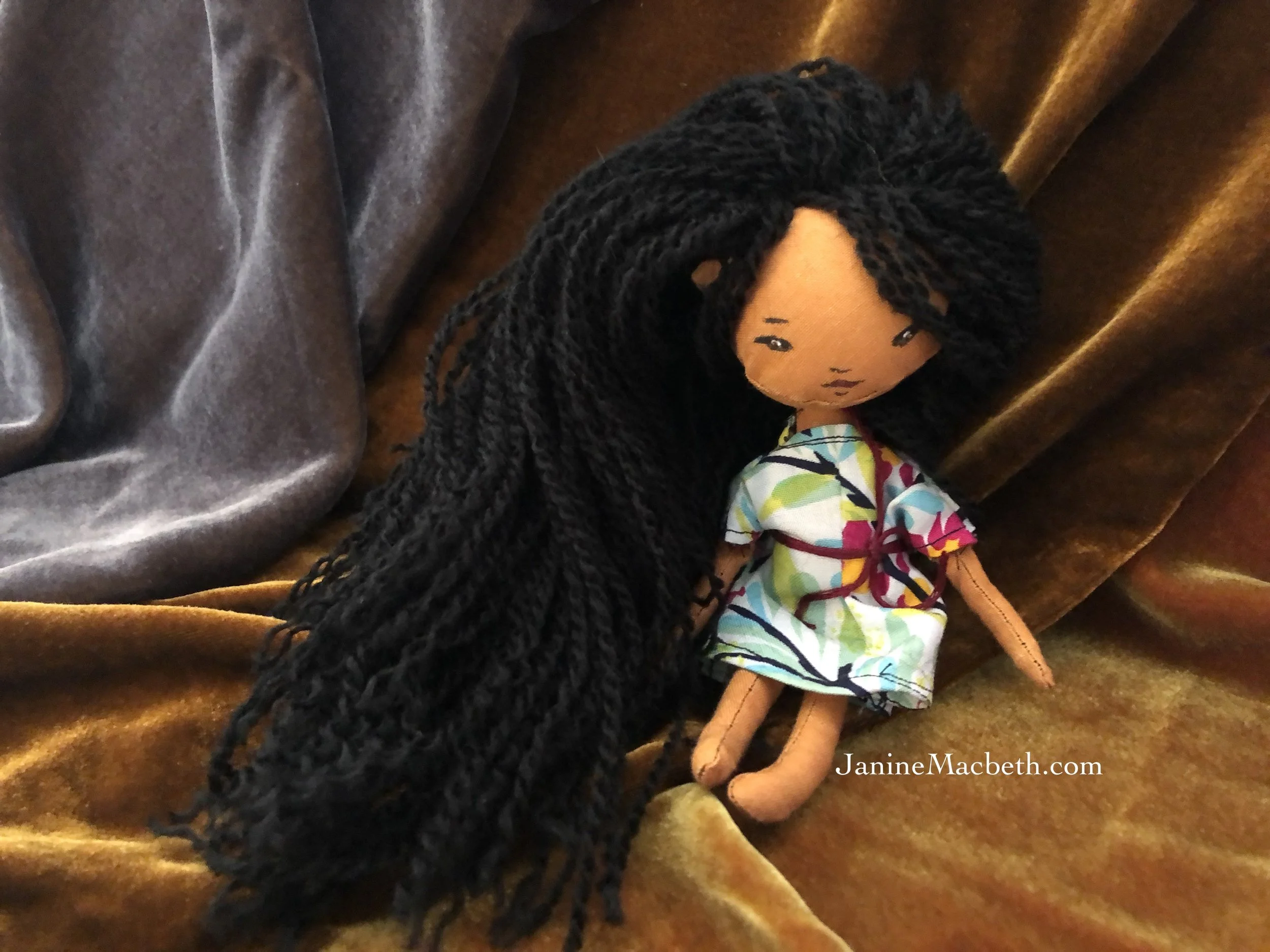AfroFuturist doll by Janine Macbeth, 2021.