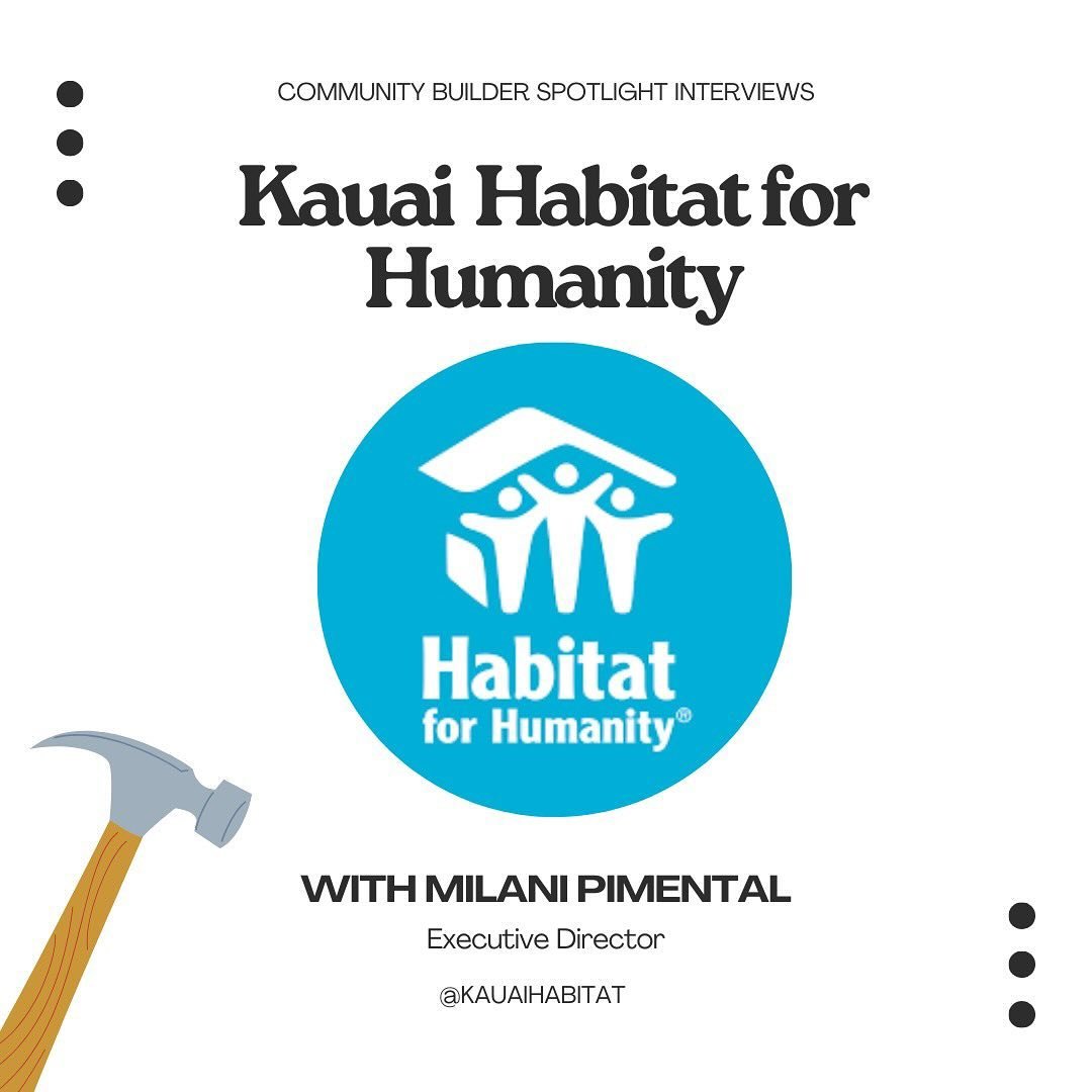 Check out our interview with Kauai Habitat for Humanity. 🏠 Click the link in bio to learn about how this organization is helping to provide affordable housing! 

#communityspotlights #communitybuilders #habitatforhumanity