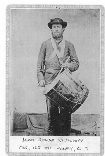 Mus. James Willoughby, Co. F, 123rd Ohio Infantry