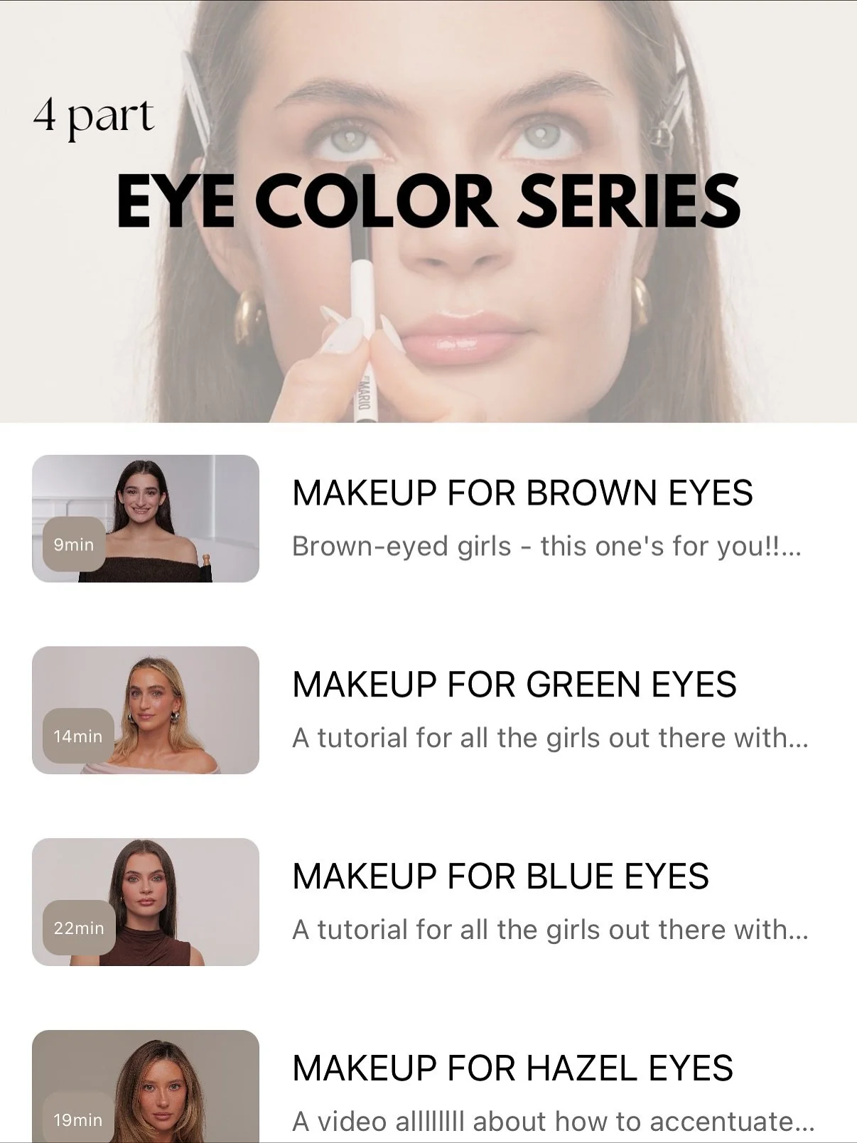 Our Eye Color Series👁️👁️🤍🤍 Tips, tricks, and product recs to help bring out your eye color.

Available on the Makeup by Kelli Anne app.