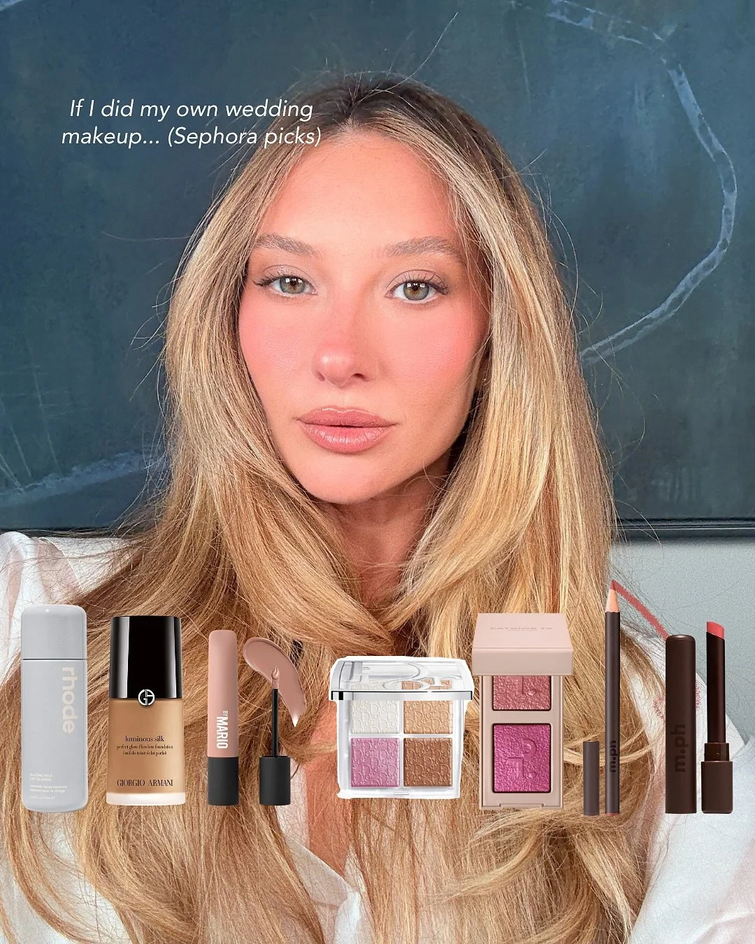 BRIDES I&rsquo;m looking at you 🫵 Shades below + full product list linked in stories.

Shades:
@armanibeauty luminous silk foundation shade KA wears 5.25
@makeupbymario cream eyeshadow in chestnut
@diorbeauty highlight quad in universal glow
@patric