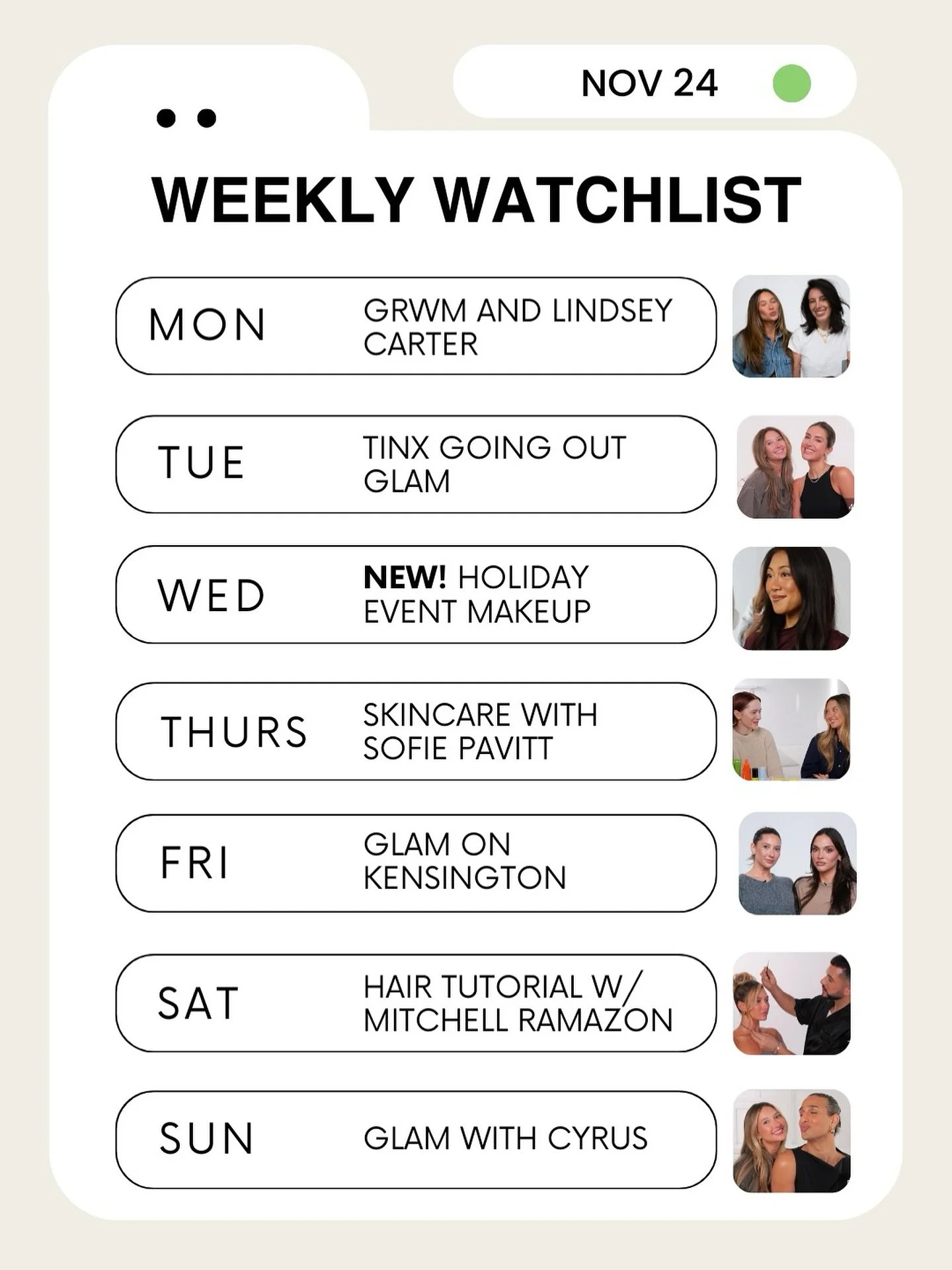 I bet you didn&rsquo;t know we had these guests on the app (+ many more)👀 This week&rsquo;s new video we are focused on HOLIDAY EVENT MAKEUP✨