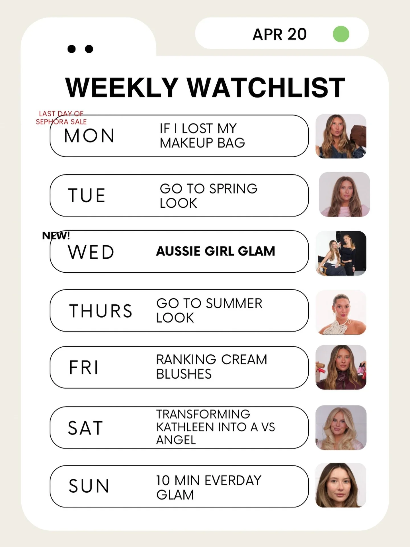 New this week: Aussie Girl Glam with the insanely talented and beautiful @facebyjenn 👩&zwj;🎨🤭🤭🤭
 
You guys are going to LOVE this one