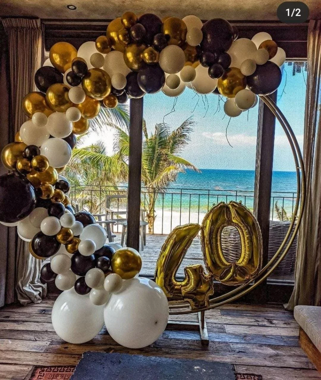 Beachside party decorations in Tulum for a private event.