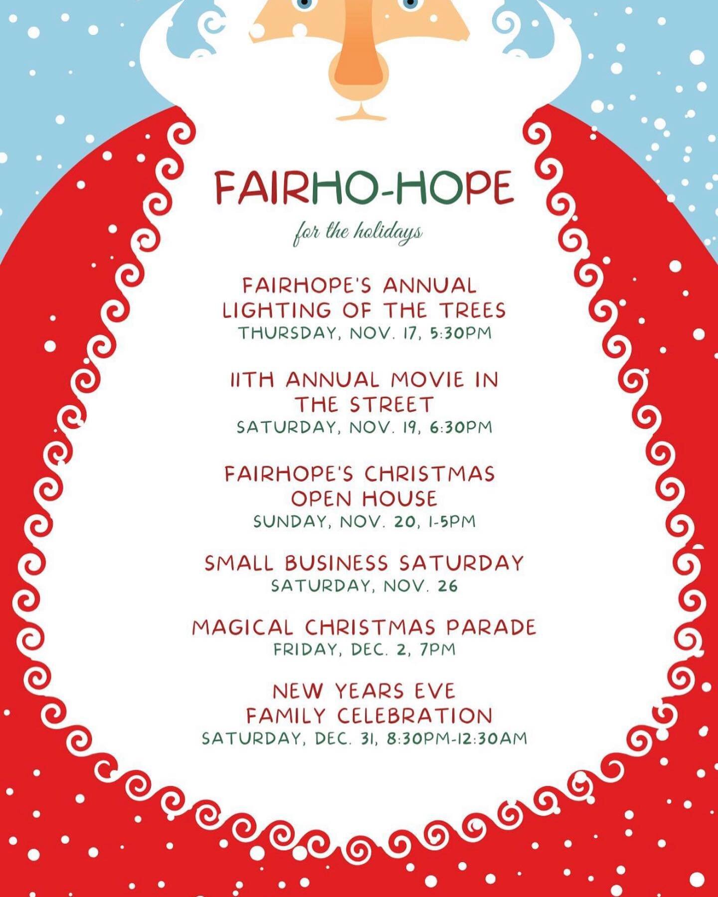 Who else is ready for Fairhope Holiday season? Take note of all the fun events coming up in our beautiful city!