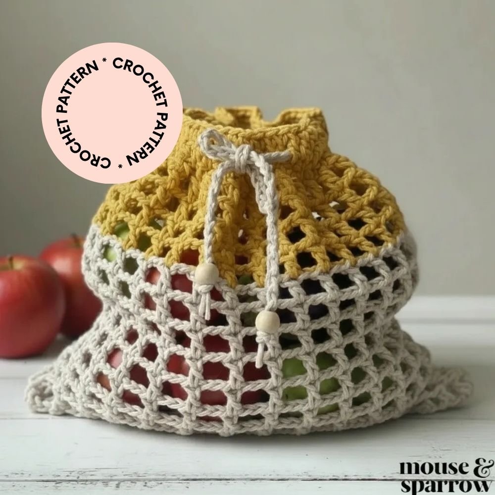 crochet mesh bag pattern for beginners