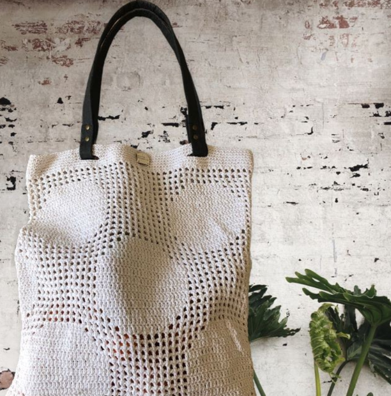 crochet hemp market bag