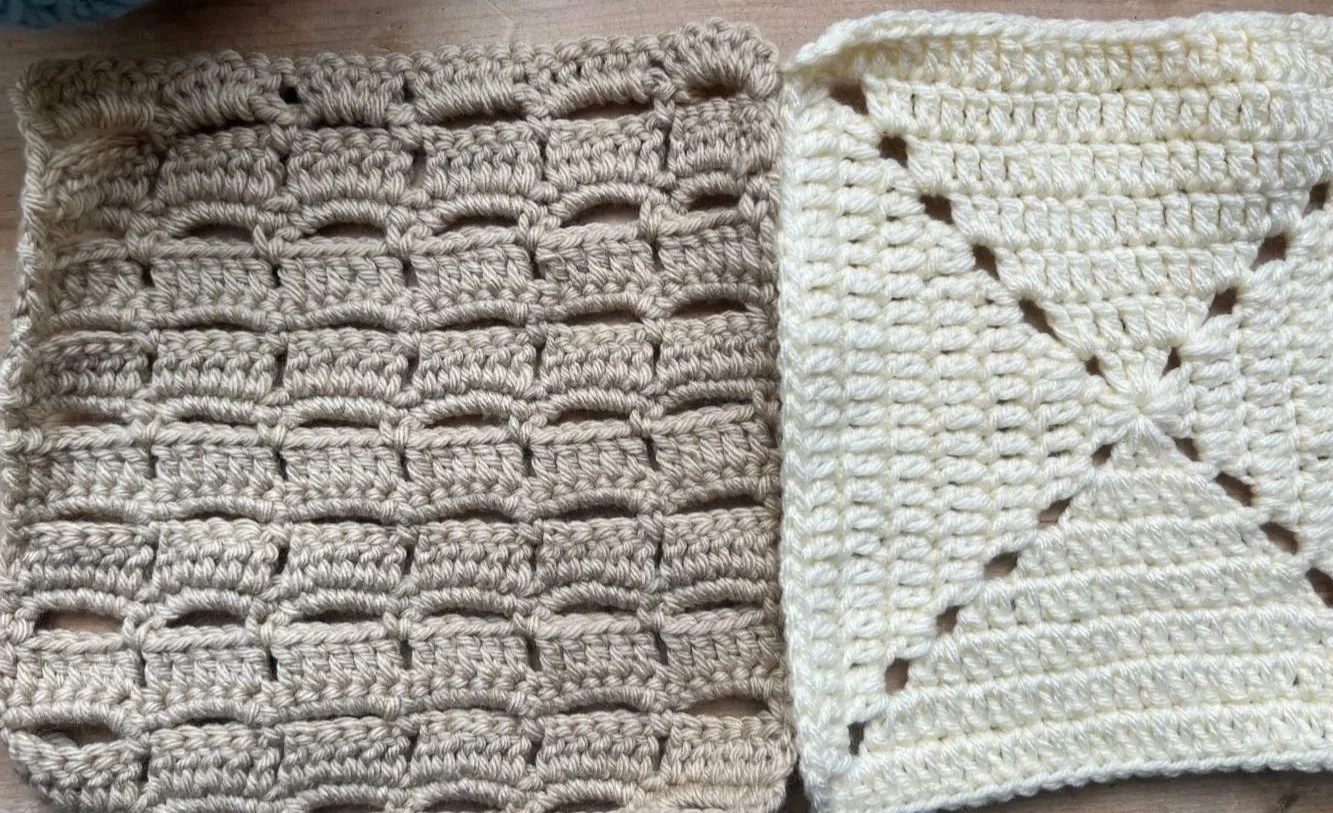 slip stitch method to join crochet squares