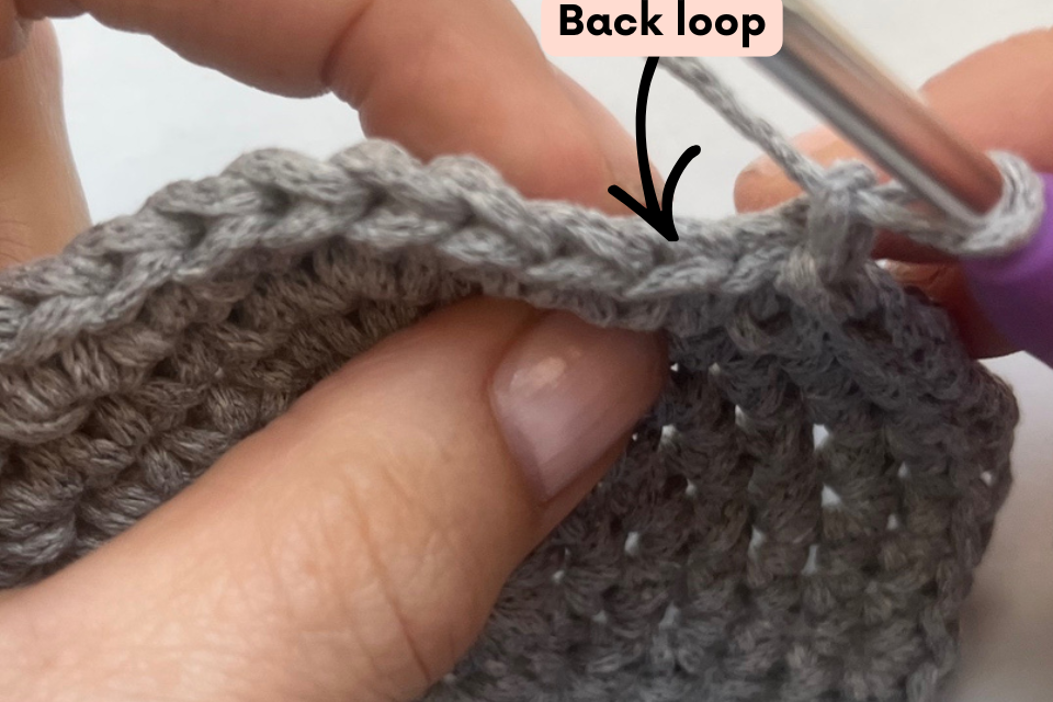 how to crochet a single crochet stitch in the back loop