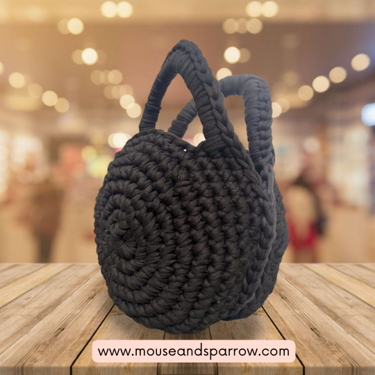 cute round crochet handbag pattern