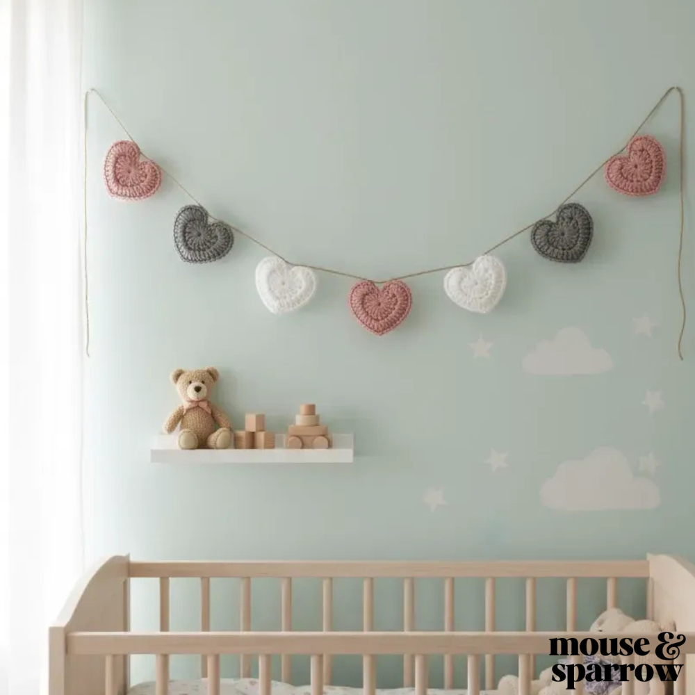 how to crochet a heart garland crochet pattern