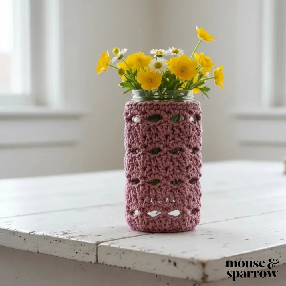 rochet glass jar cover pattern for beginners