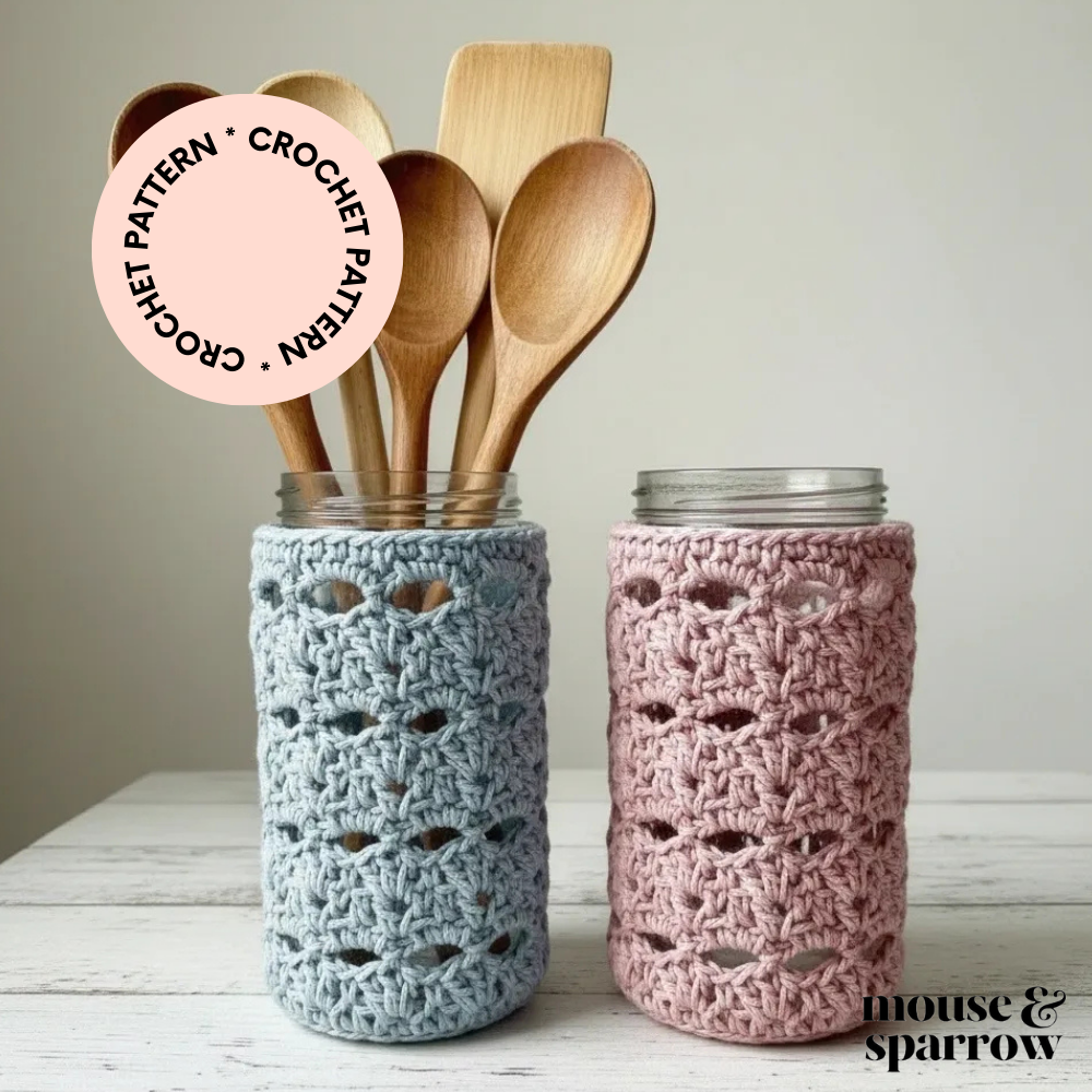 how to crochet a jar cover easy crochet pattern