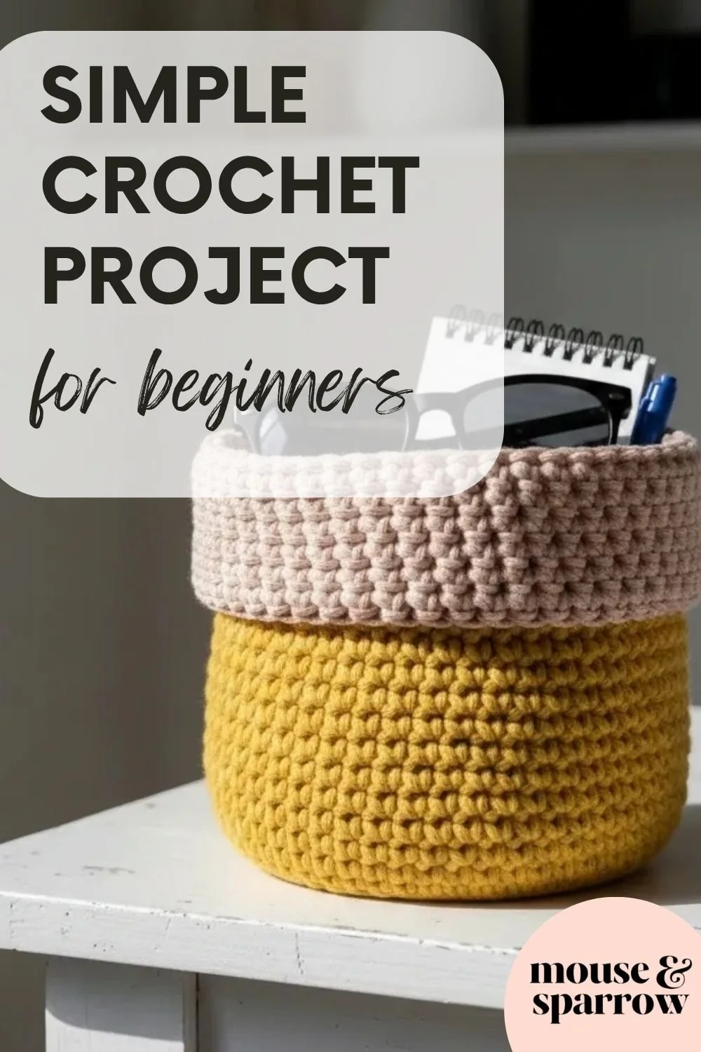crochet basket pattern for beginners