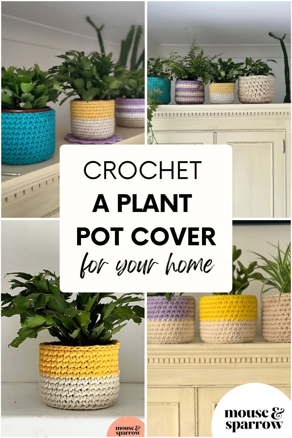 crochet plant pot cover for your home
