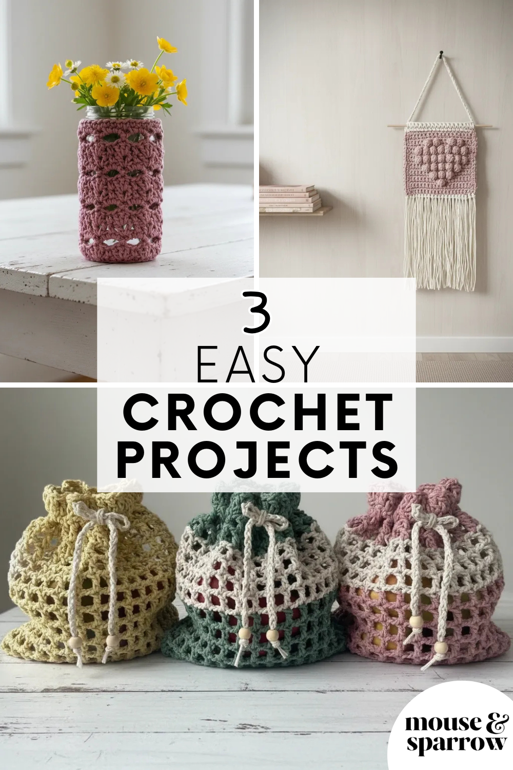 3 crochet patterns for your home