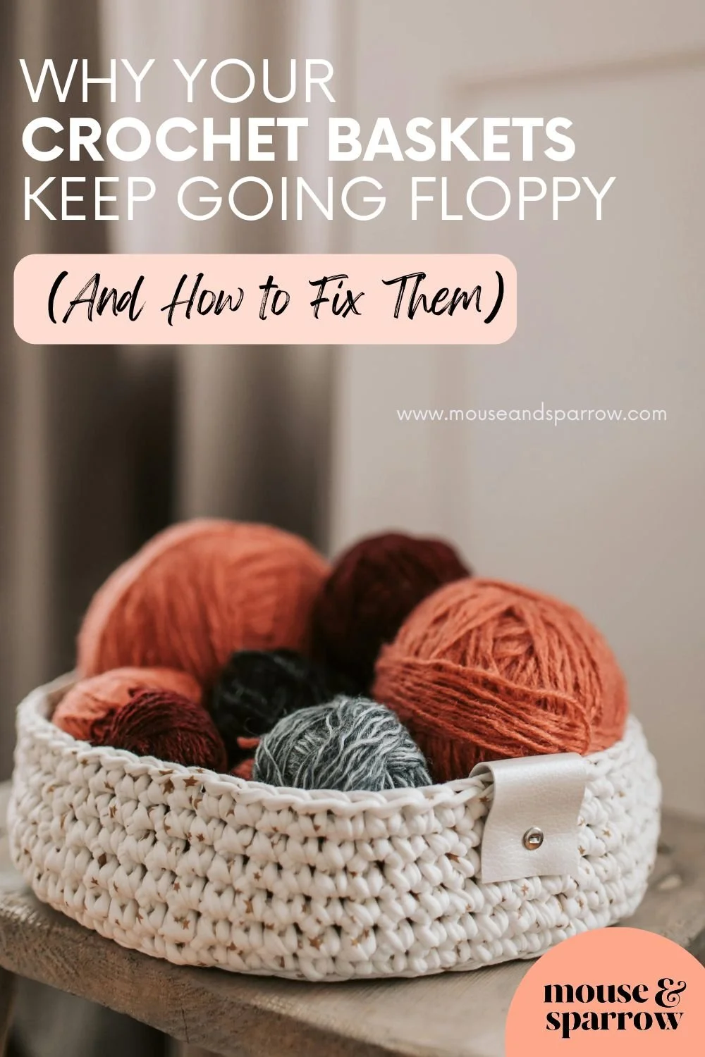 how to fix a floppy  crochet basket