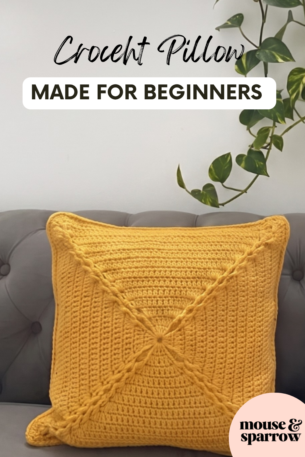 crochet pillow cover pattern for beginners