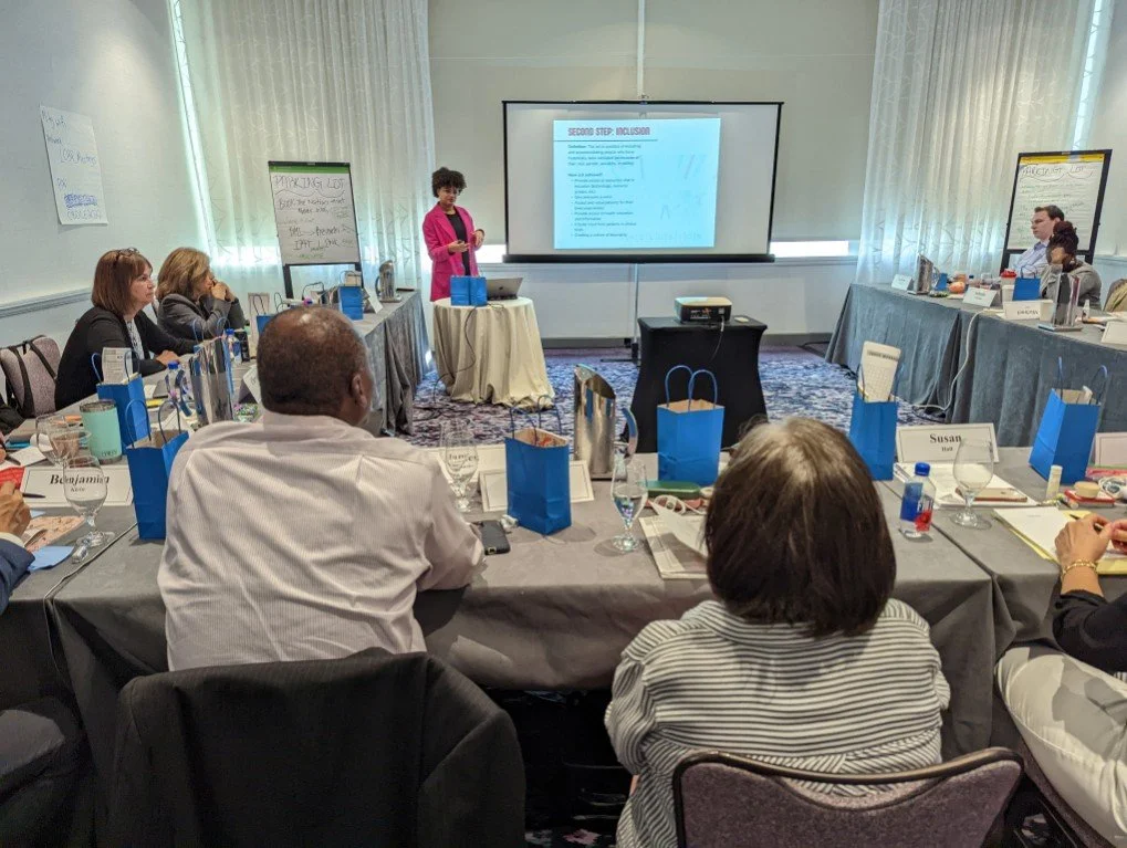 Rounding out the full day's health equity workshop by discussing DEIA. 