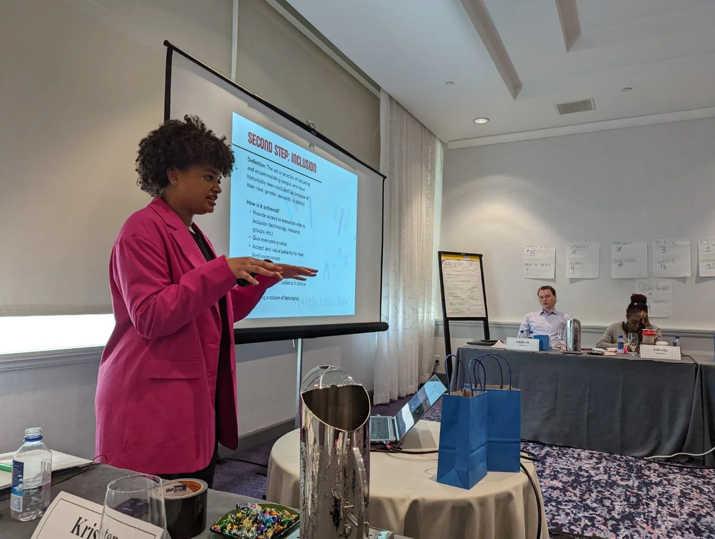 Rounding out the full day's health equity workshop by discussing DEIA. 