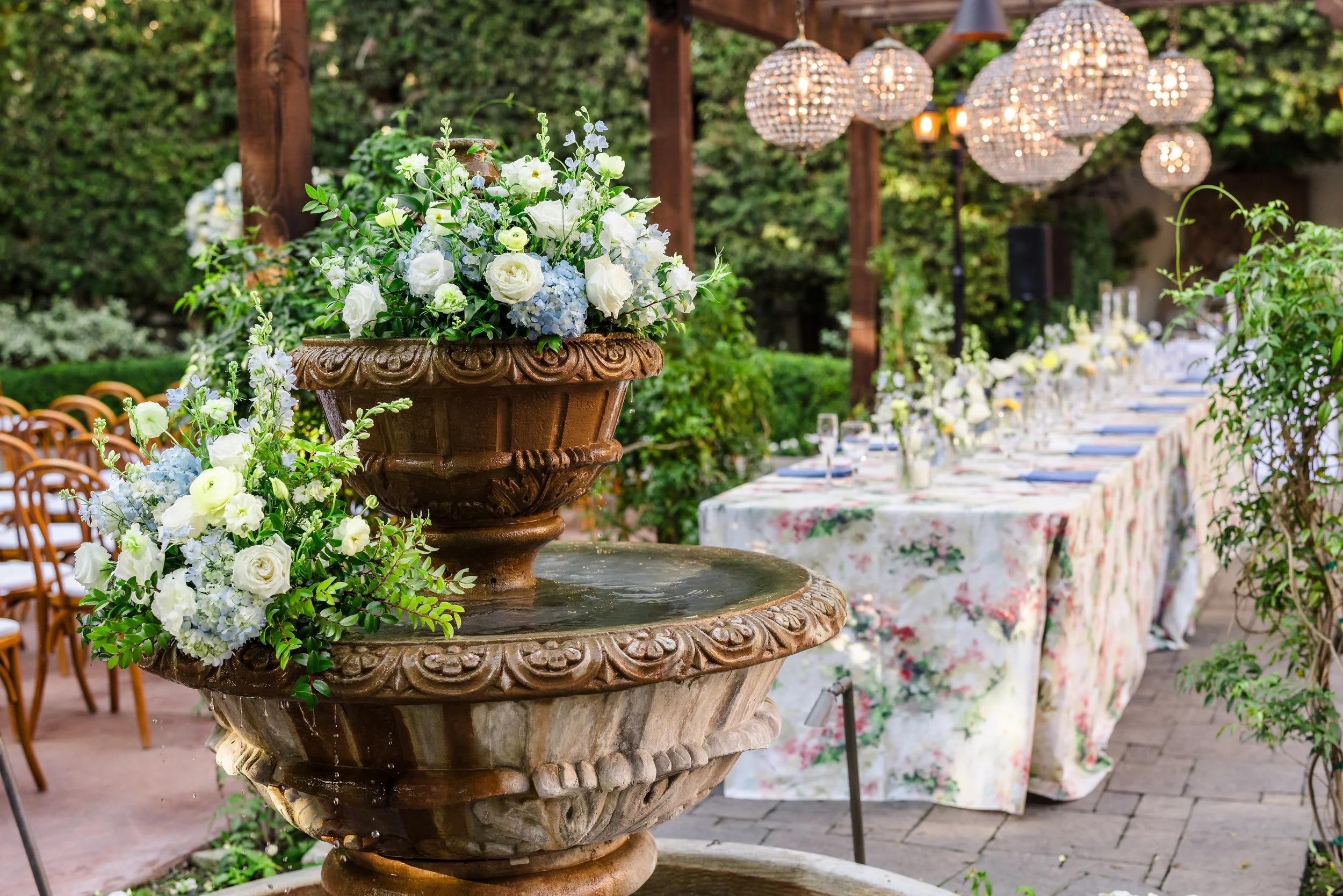 fountain floral arrangements