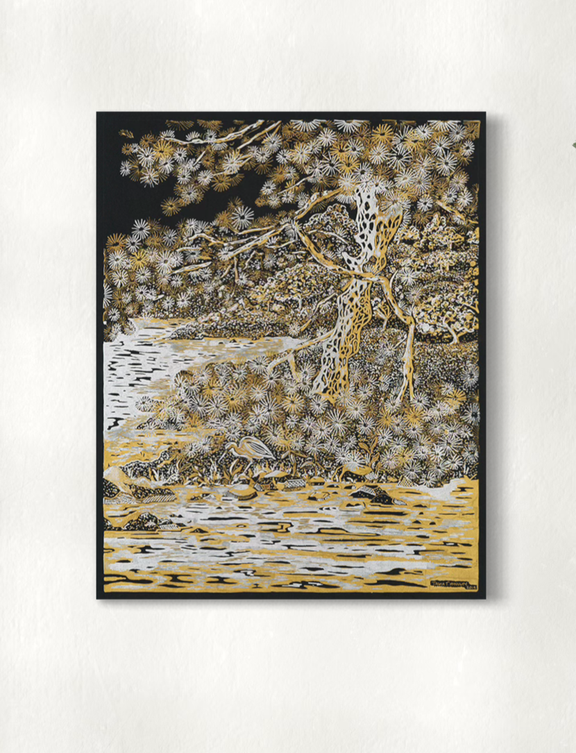 ink pen on art board, 20" x 16" 