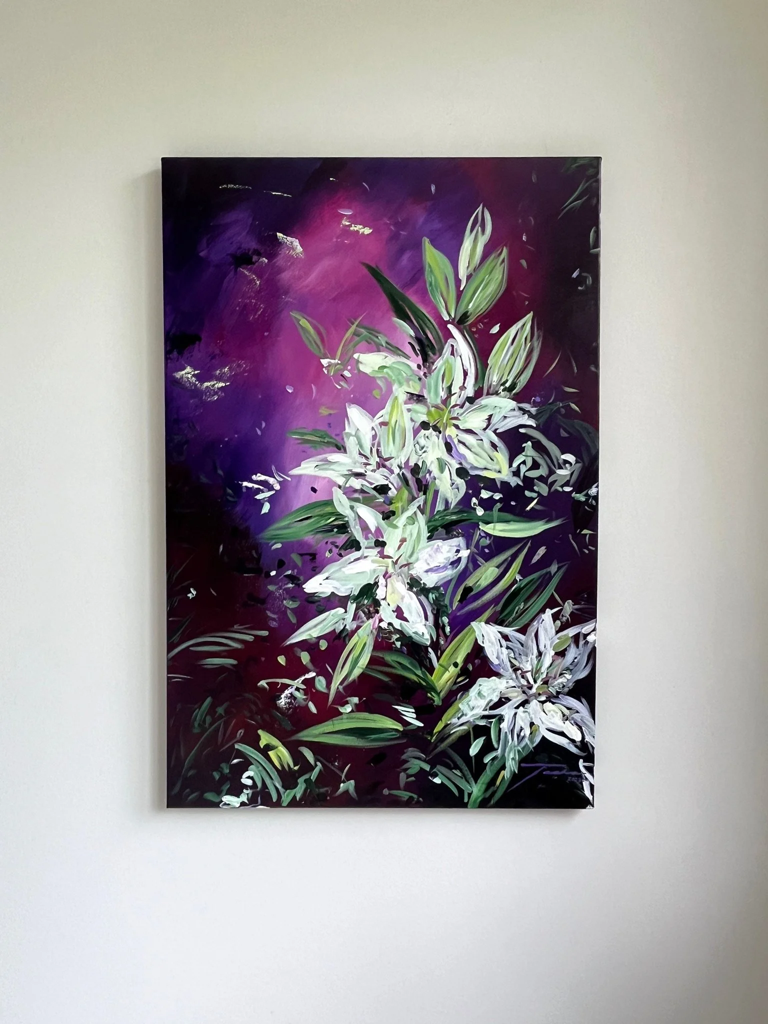 Ryukyu, acrylic on canvas, 36" x 24", 2023