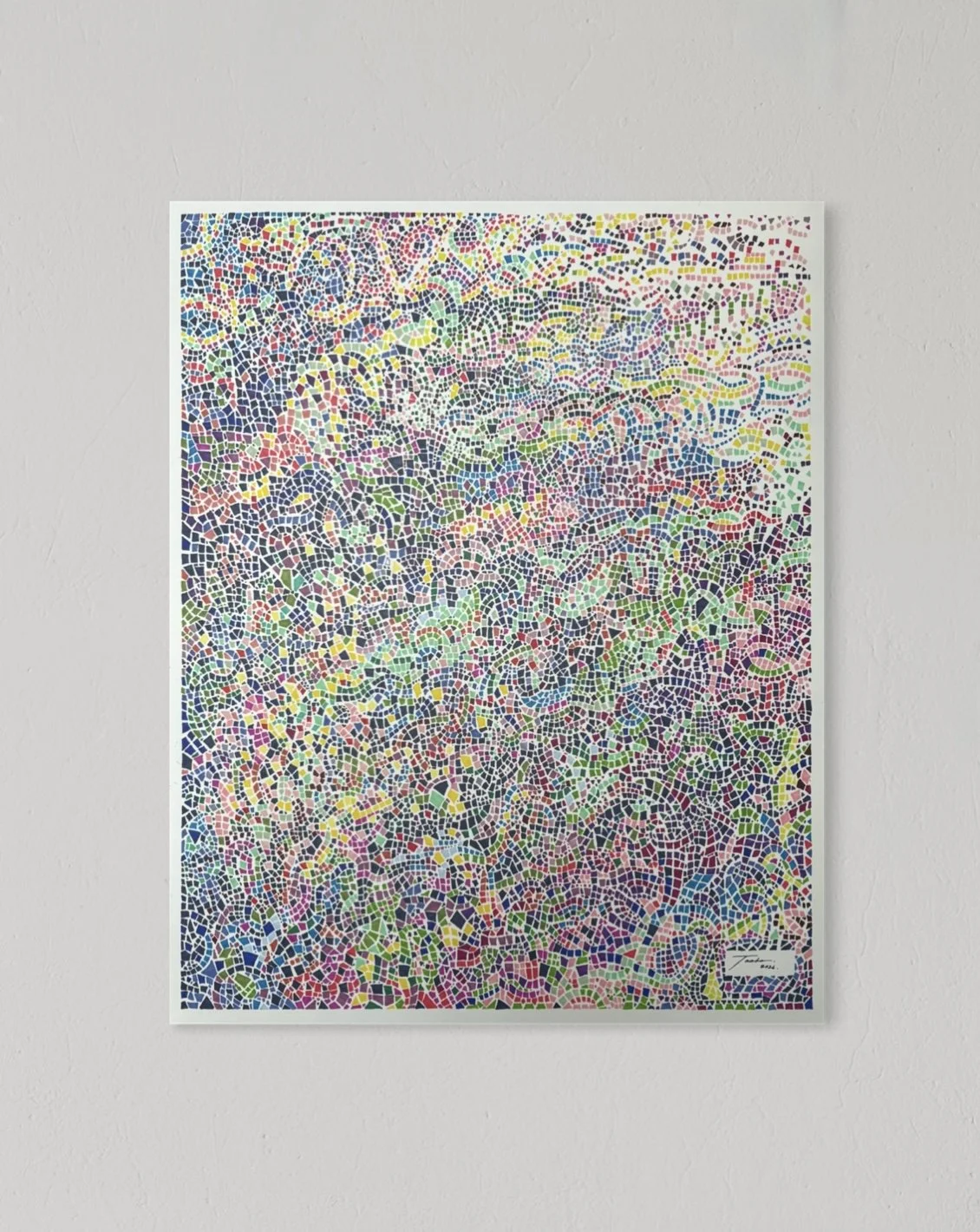 Life, ink pen on art board, 20" x 16", 2026