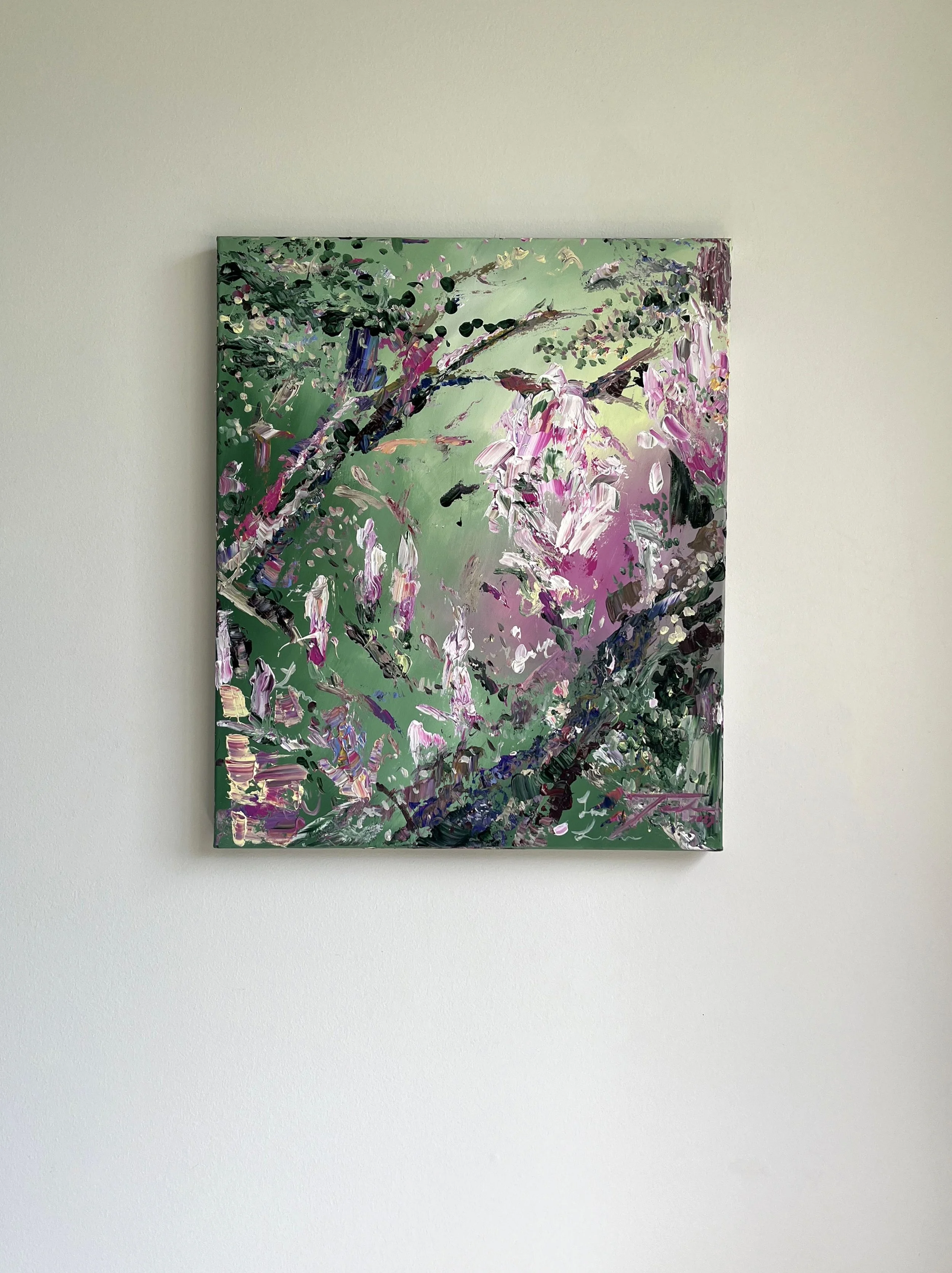 Magnolia , acrylic on canvas, 24" x 20", 2023