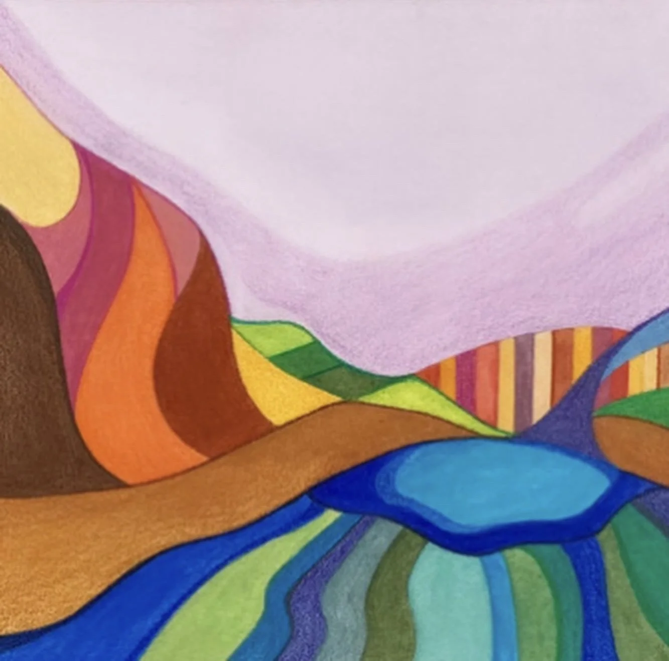 Land Study 2, watercolor, 5x5", $150