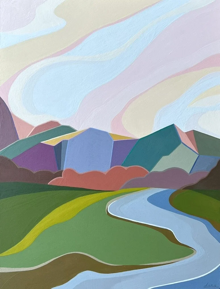 Misty Mountain, acrylic, 9x12", $200