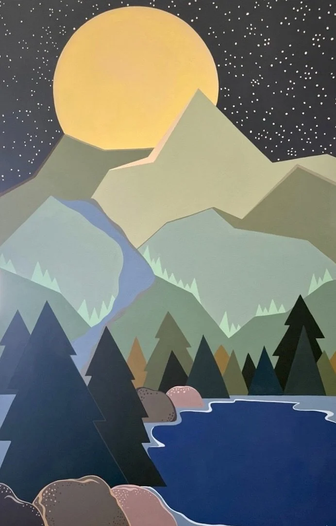 Night Sky, acrylic, 24x36", SOLD