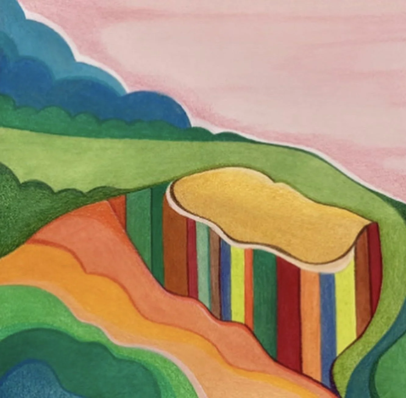 Land Study 4, watercolor, 5x5", $150