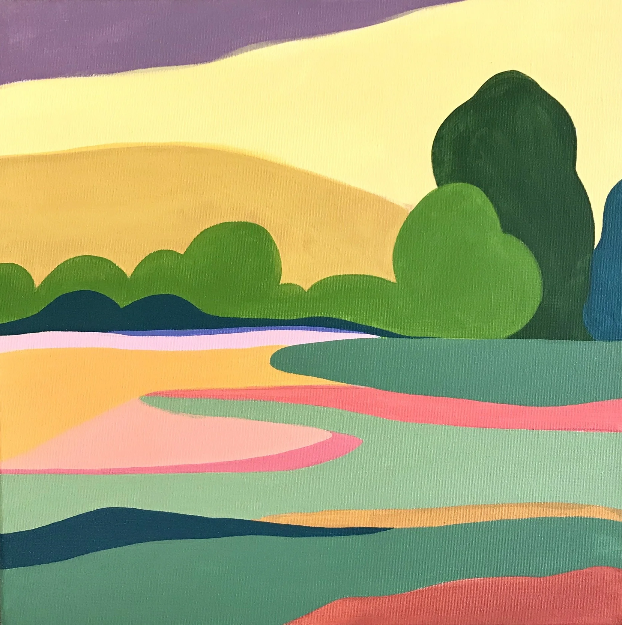 Napa Meadow 1, acrylic, 12x12", SOLD