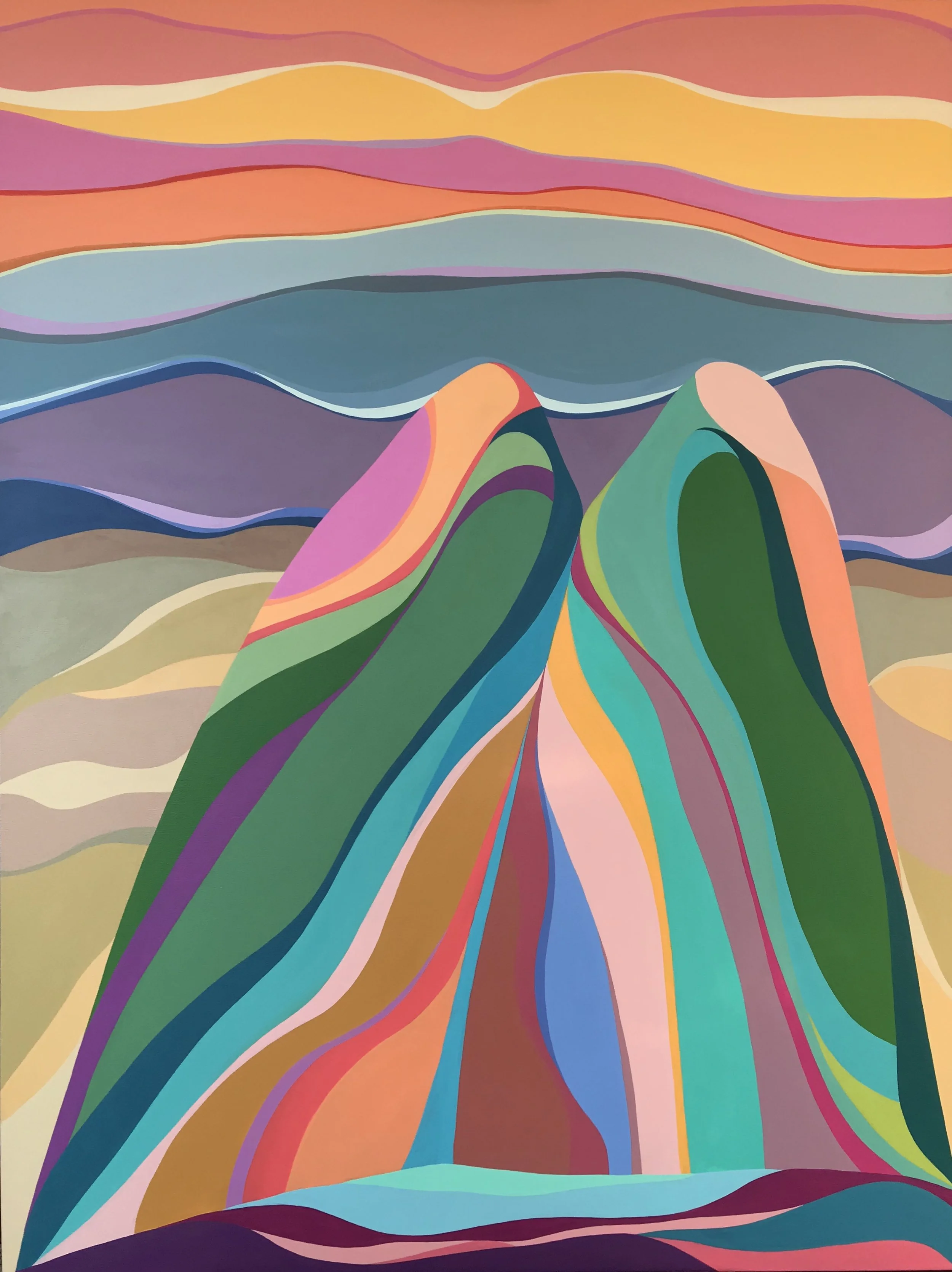 Onward, acrylic, 36x48", $2500