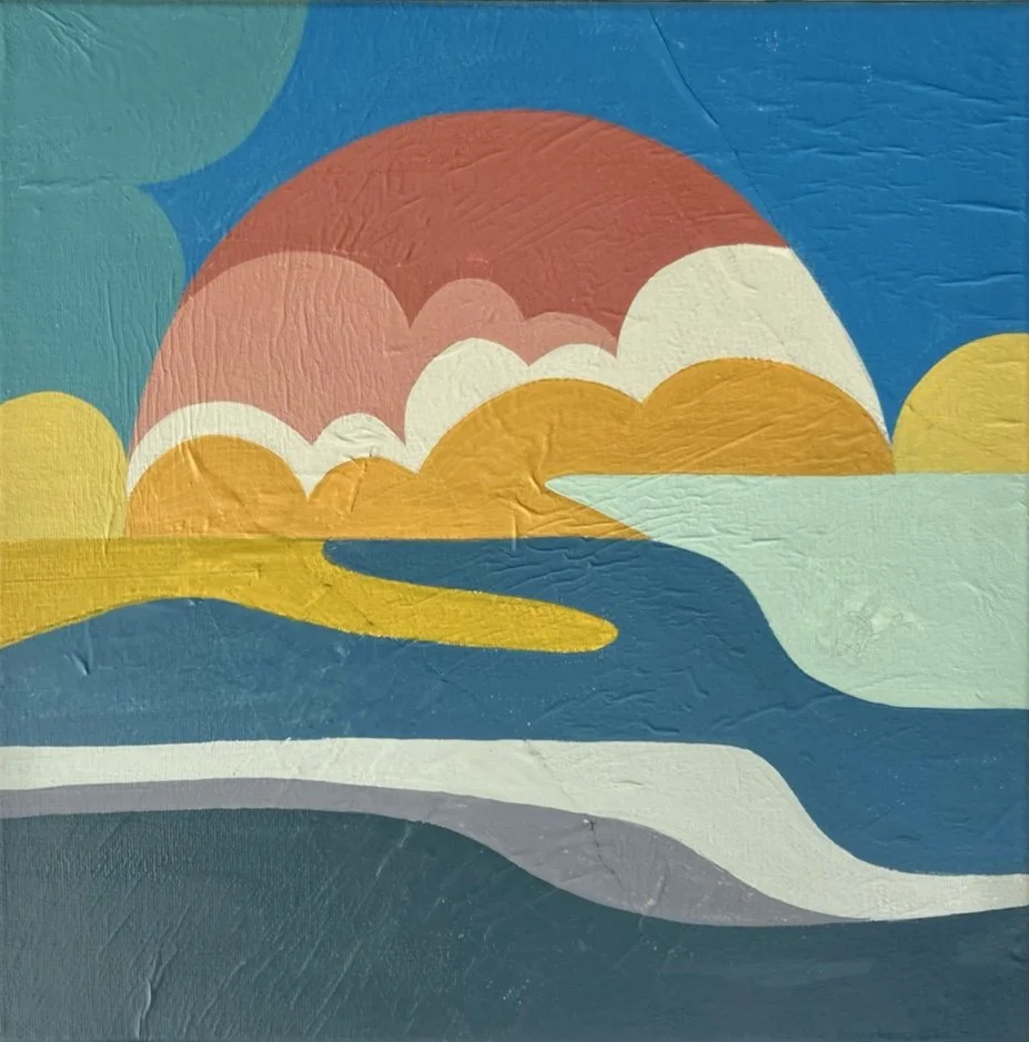 Hazy Sunset, acrylic, 12x12" $200