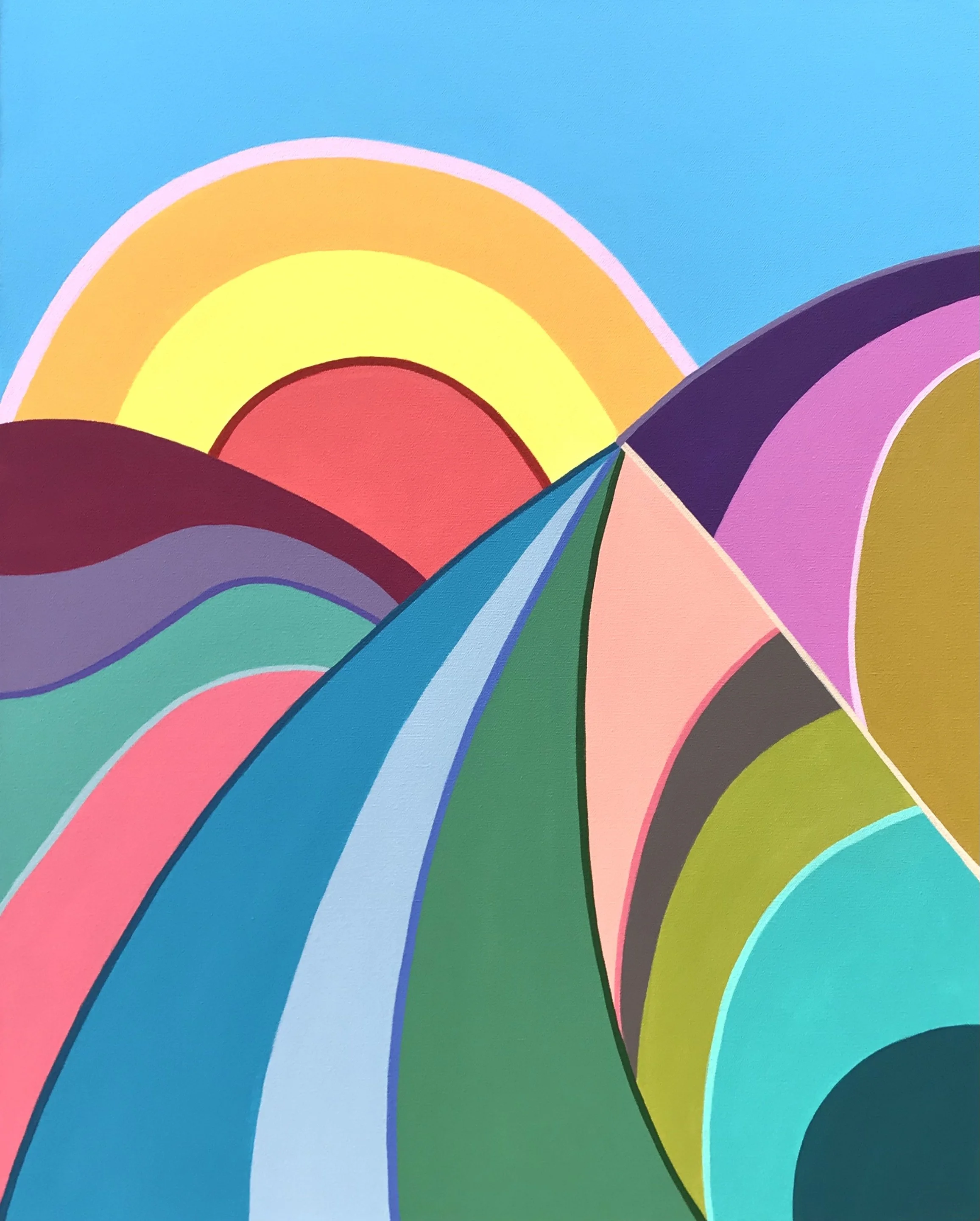 Candy Slope, acrylic, 24x30" SOLD