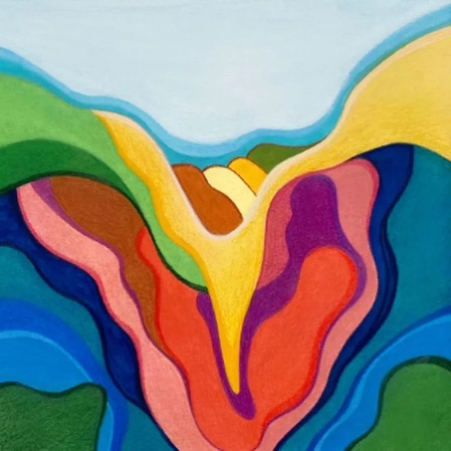 Land Study 1, watercolor, 5x5", SOLD