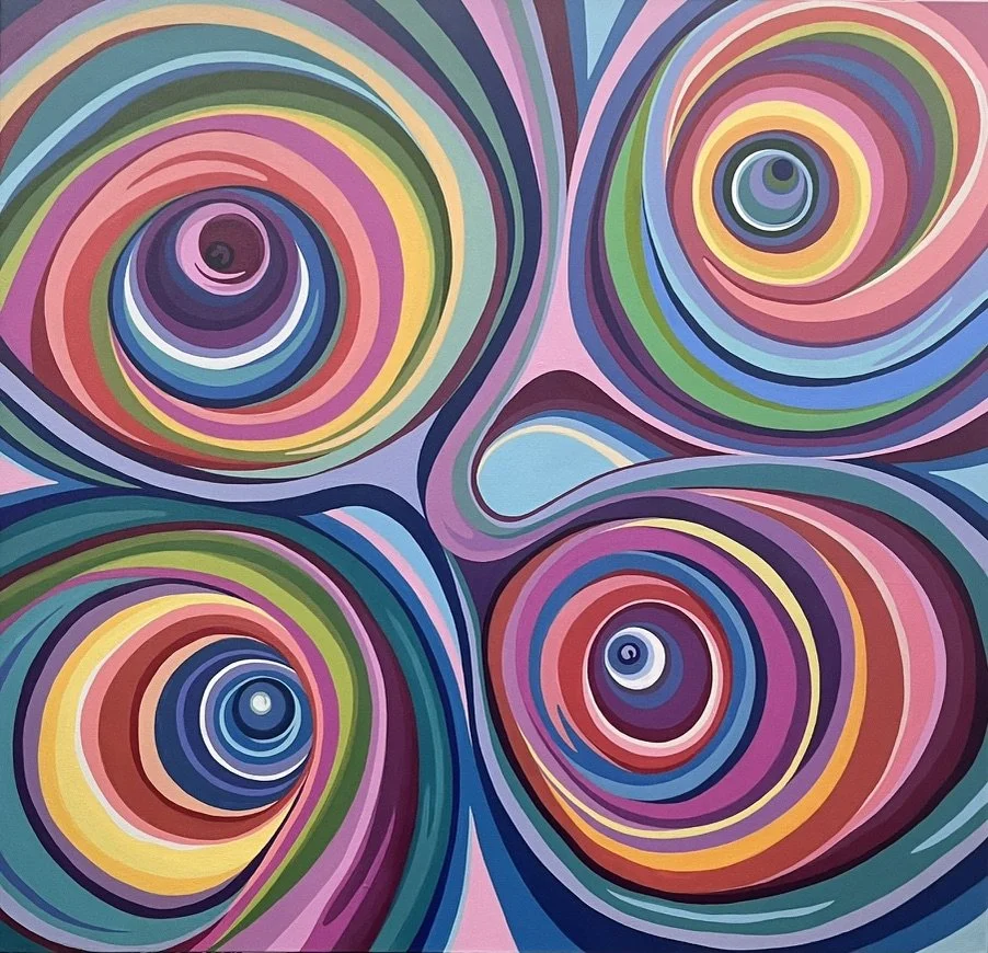 Time Warp, acrylic, 48x48", $3600
