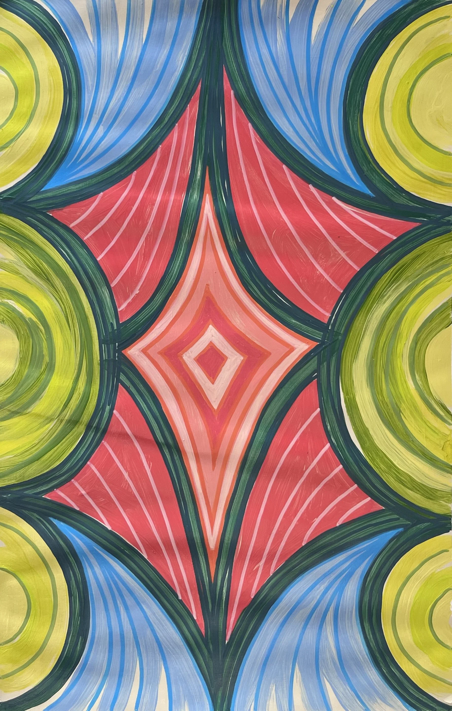 Textile 1, acrylic, 14x20", $175