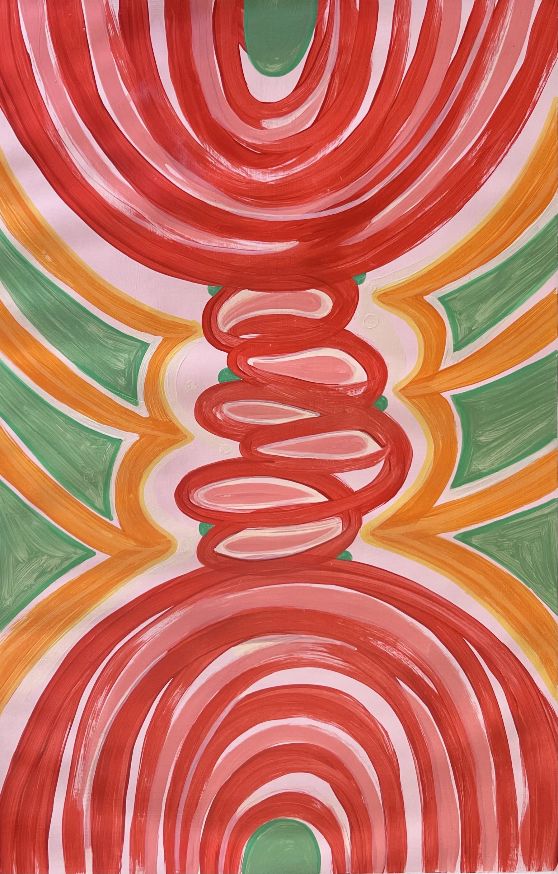 Textile 5, acrylic, 14x20", $175