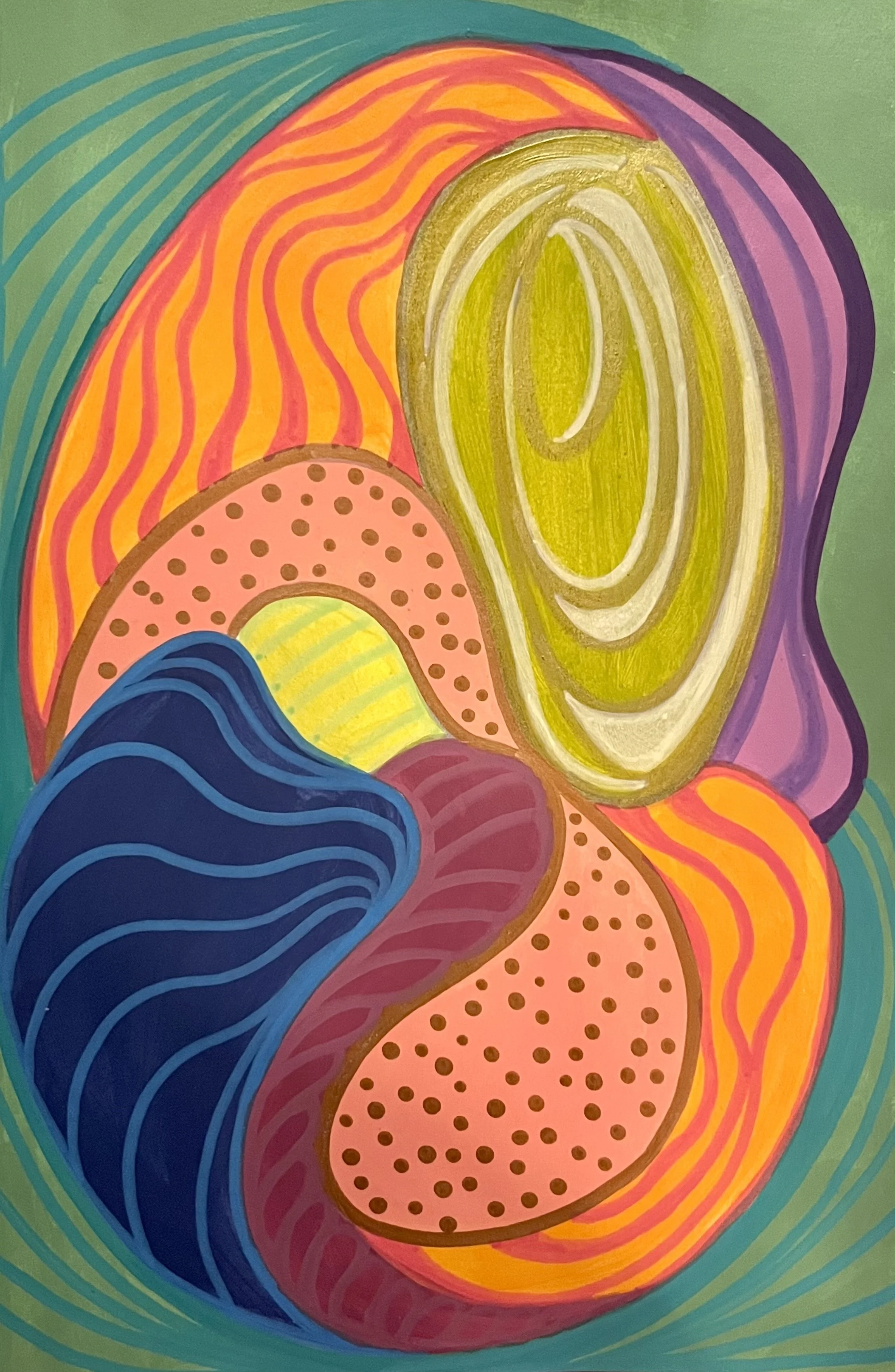 Sea Shells, acrylic, 8x10", NFS