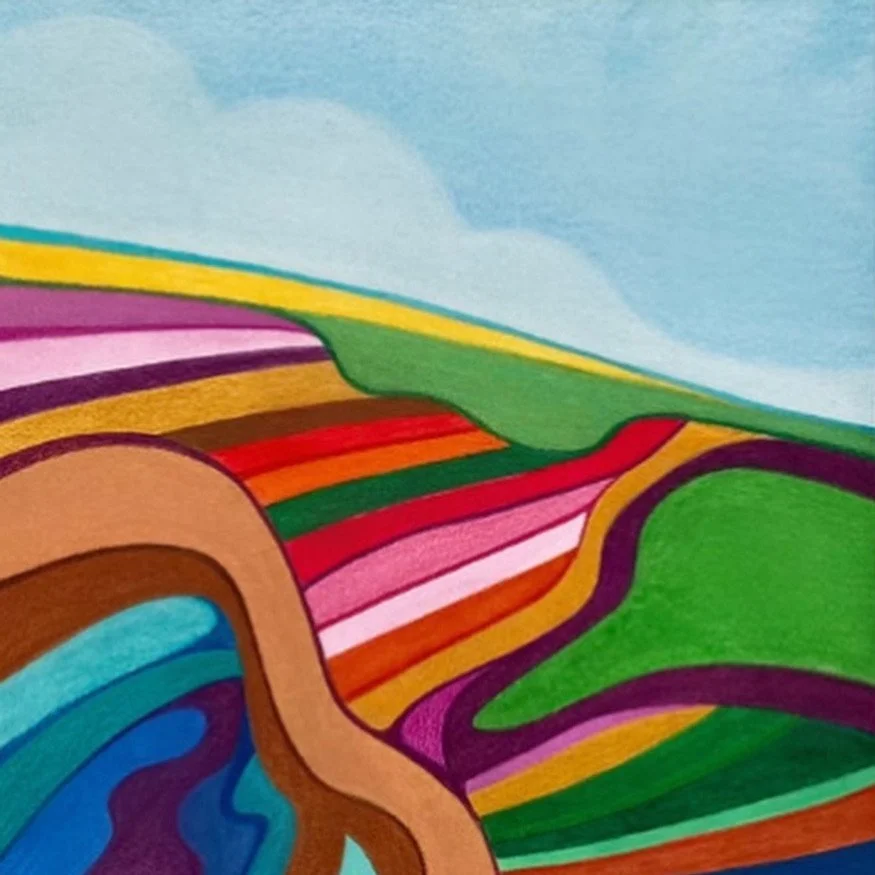 Land Study 3, watercolor, 5x5", $150