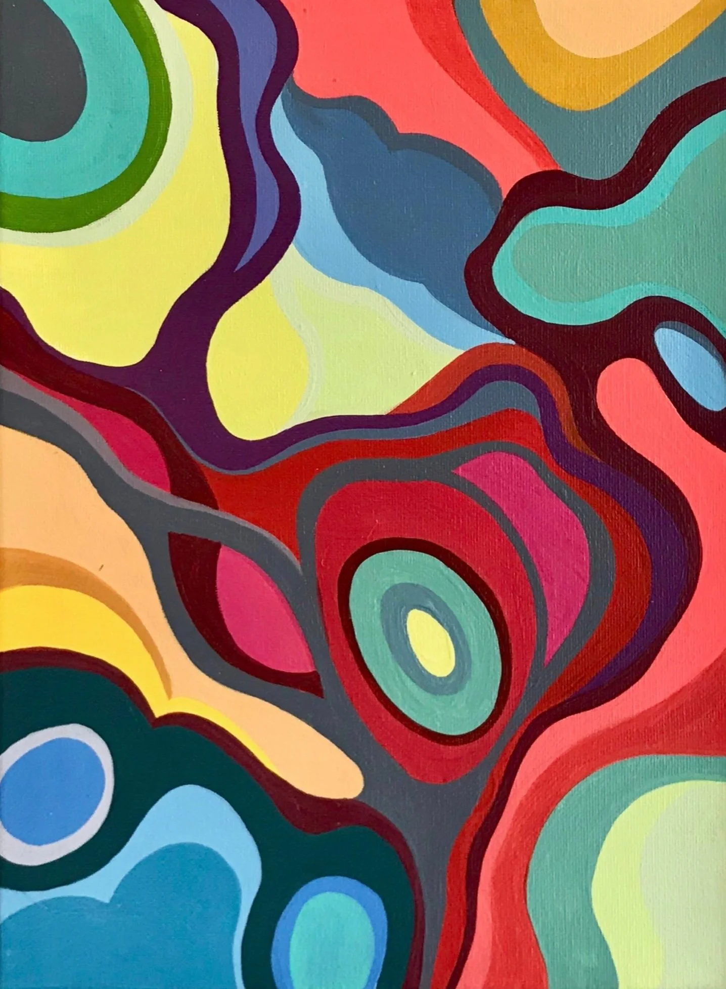 Abstract 2, acrylic, 9x12", SOLD