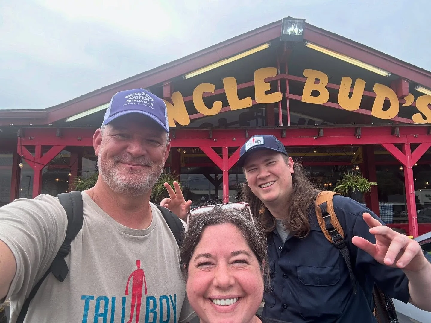 Old buds hanging with new Bud&rsquo;s today. A very TALL thanks to the team over at @unclebudscatfish for treating us like family today! #noonewenthomehungry