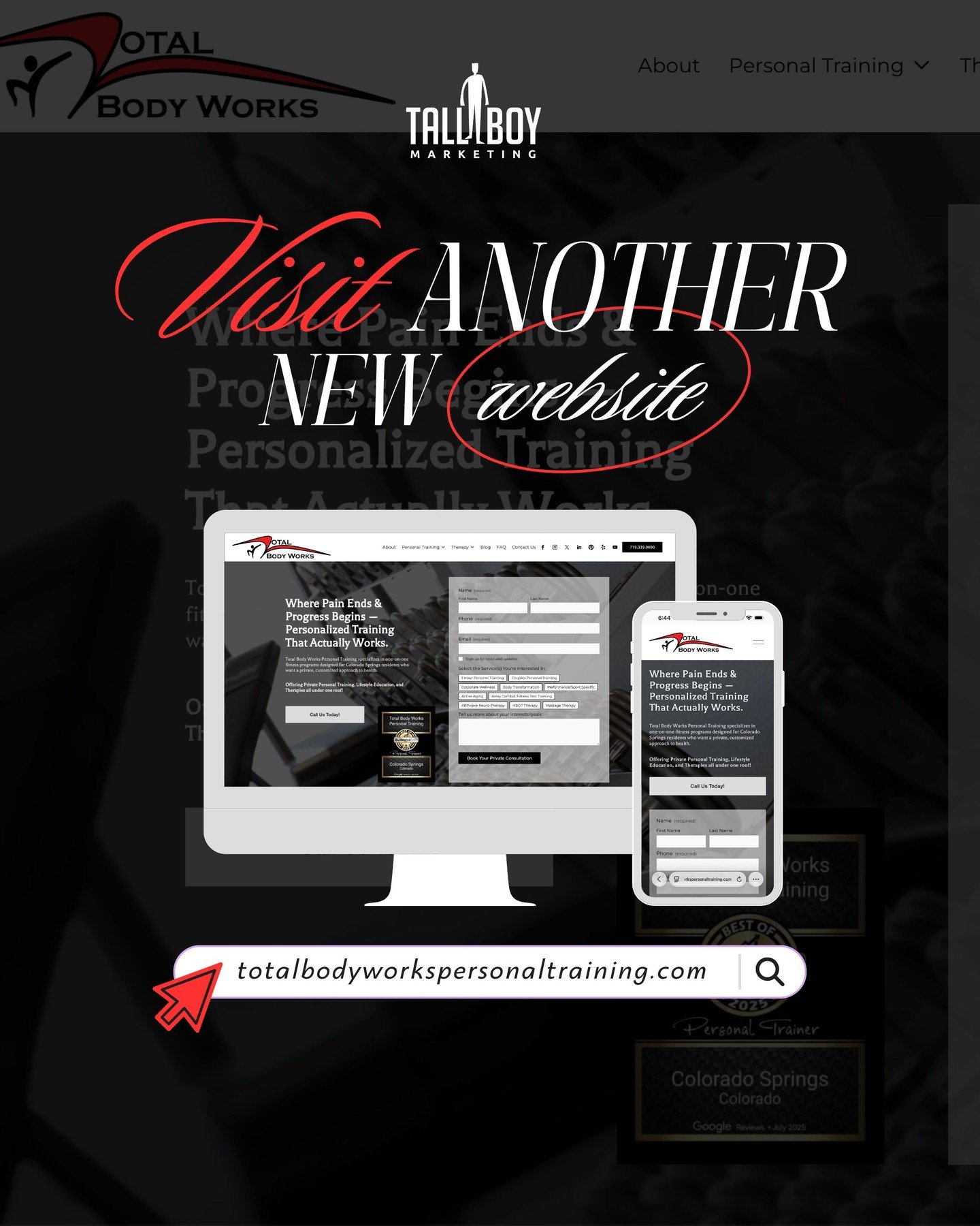 We&rsquo;re excited to share that we&rsquo;ve just wrapped up a brand-new website for @total_body_works in Colorado Springs, CO!
www.totalbodyworkspersonaltraining.com
This project was all about clarity, ease, and making sure visitors instantly under