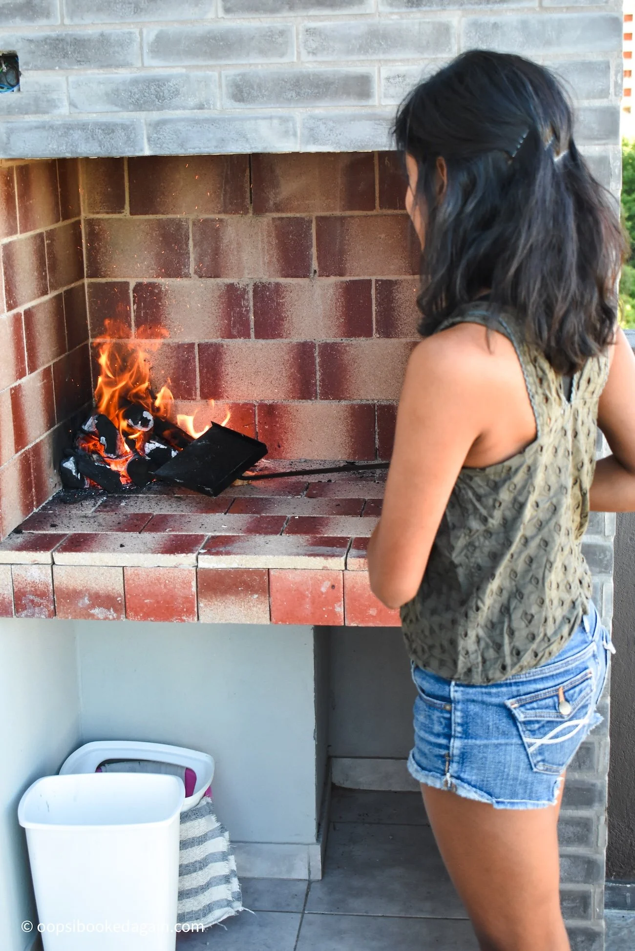 heating up a parilla