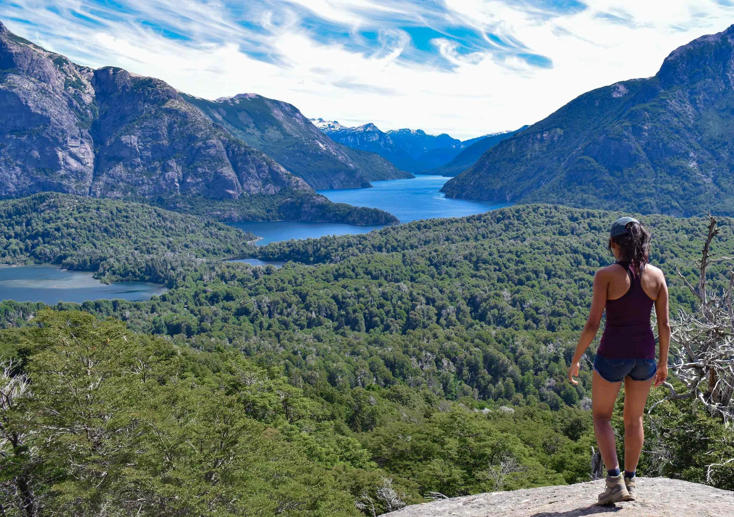 hiking in the mountains